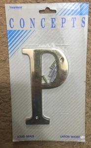 Taymor Elegant Brass 6" House Letters Solid Brass Letter P New Old Stock - Bild 1 von 1