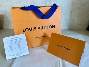 Authentic LOUIS VUITTON New8x7"Store SHOPPING GIFT Paper BAG+RECEIPT HOLDER+CARD - Picture 1 of 12