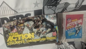 1976 Fleer Football Action Stickers Complete Empty Box + Wrapper - Picture 1 of 4