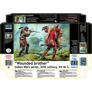 MASTER BOX 35210 Escala Figura Kit 1:35 Hermano Herido Guerras Indias Siglo XVIII - Imagen 1 de 9