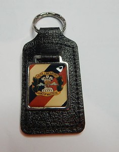 1980's NOS South lancashire prince of Wales Volunteers regiment Leather Keyring 