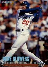 1996 Fleer Update Tiffany Los Angeles Dodgers Baseball Card #U141 Mike Blowers