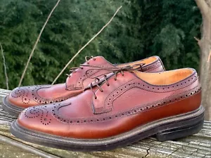 Vintage BRITISH BROGUES Wing Tip Oxfords Loafers Imperial Mens Shoes Sz 8 ๐ b13 - Picture 1 of 12