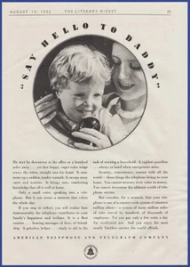 Vintage 1932 AMERICAN TELEPHONE & TELEGRAPH BELL SYSTEM Phone Ephemera Print Ad - Picture 1 of 1