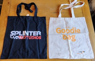 Two Tote Bags Goodie Baddie Bag Merry Hill Splinter Studios Black Country Flag 2 - Image 1 of 4