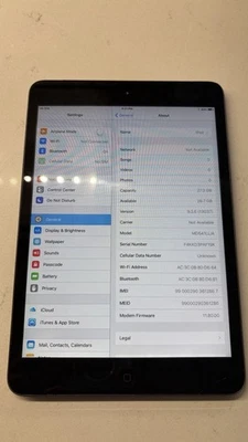 Apple iPad Mini 第 1 代 A1455 32GB 黑色 屏幕有裂纹 MD541L/A — 第 1/4 张图片