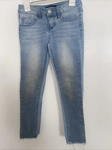 Blue Spice Designer Jeans Girls Size 8 Youth Skinny Light Blue Distressed - Picture 1 of 9