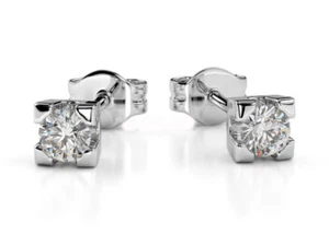 Ohrringe 18 kt Weißgold mit natürlichen Diamanten ab 0,06 Lichtpunkt Damen regal - Bild 1 von 3