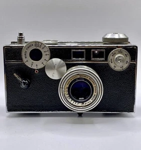 Vintage Argus f/3.5 50mm Coated Cintar Lens Leather Case - Picture 1 of 8