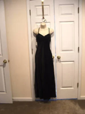 NWT frederick's of hollywood black sequin satin prom/pagent long formal gown 7/8 - Image 1 of 2