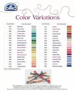 DMC COLOR VARIATIONS THREAD 8m SKEIN, VARIEGATED EMBROIDERY FLOSS, SELECT COLOUR - Imagen 1 de 74