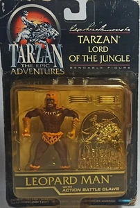 TRENDMASTERS VTG 1995 TARZAN EPIC ADVENTURES LEOPARD MAN BENDABLE FIGURE SEALED - Picture 1 of 24
