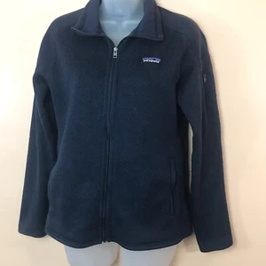 Patagonia Dark Blue Full Zip Front Sweatshirt Women S Activewear Athleisure - Picture 1 of 5