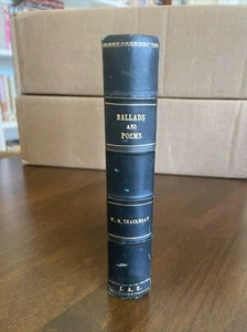 William Thackeray BALLADEN UND GEDICHTE ledergebundenes antikes Gedichtbuch - Bild 1 von 11