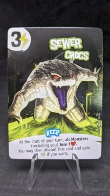 Sewer Crocs - King of New York Board Game - OP Exclusive Promo Card - Image 1 of 2