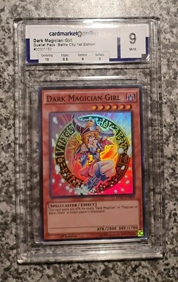 Yugioh MINT 9 PSA Dark Magician Girl DPBC-EN009 Super Rare 1st Edition 2015 - Bild 1 von 4