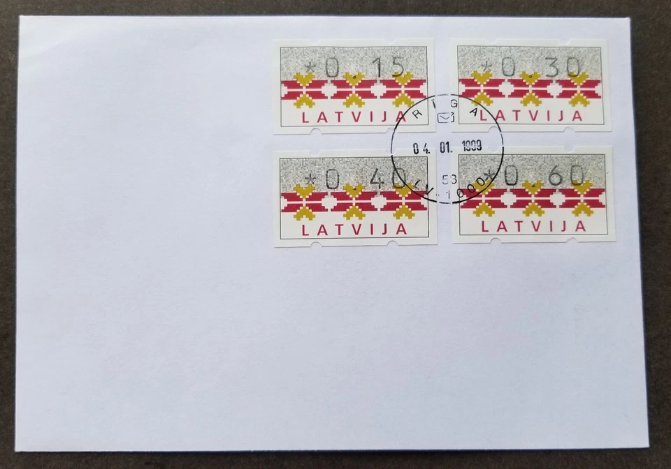 [SJ] Latvia Machine Frama Label 1999 (ATM stamp FDC) - Image 1 of 4