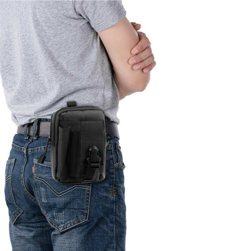 Best Prices Travel Fanny Pack Belt Bag Phone Pouch Military Outdoor Camping Hiking Black