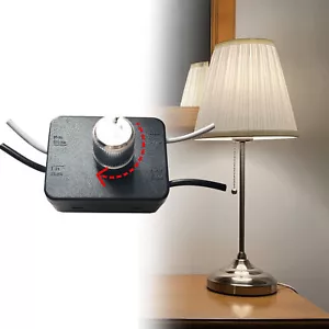 Inline LED Dimmer Switch Built-in Rotary ON/OFF And Knob Control Dimmer 3-100W - Picture 1 of 9