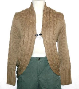 Cárdigan suéter beige hebilla flyaway pequeño XL PXL NUEVO CON ETIQUETAS - Imagen 1 de 1