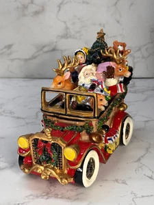 Fitz and Floyd Santa Mobile Musical Christmas Box We Wish You A Merry Christmas - Picture 1 of 10