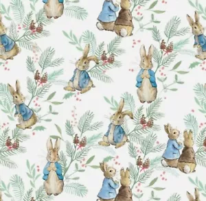 Dollhouse Miniature Wallpaper 1:12 Peter Rabbit Baby Wallpaper Nursery Christmas - Picture 1 of 3