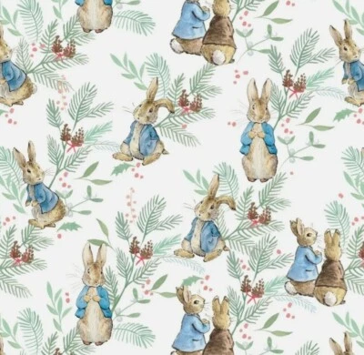 Dollhouse Miniature Wallpaper 1:12 Peter Rabbit Baby Wallpaper Nursery Christmas - Image 1 of 3