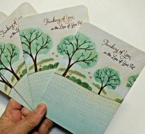 3 Cards Hallmark with Sympathy Cards for PETS Thinking of You Loss of Your Pet - Picture 1 of 7