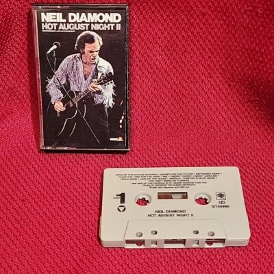 NEIL DIAMOND Hot August Night II 2 CASSETTE Audio Music Tape vtg 1987 TESTED - Image 1 of 4