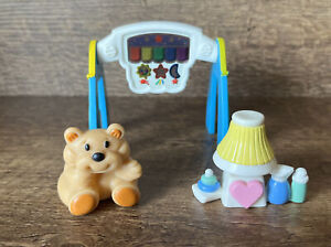 Fisher Price Loving Family Dollhouse Nursery Play Gym Teddy Bear And Light