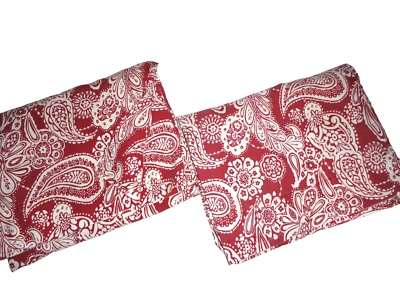 TOMMY HILFIGER BRISBANE ROJO BLANCO PAISLEY FLORAL (2) SÁBANAS PLANAS DOBLES 59 X 90 Foto 1 de 4