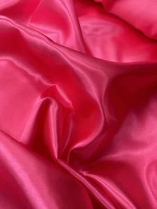 1 mtr hot pink light dress satin fabric..58”wide bridal,deco,dress etc. - Picture 1 of 5