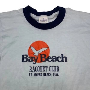 Vintage 90er T-Shirt Grafik Ft Meyers Beach Fl Bay Beach Schläger Club 50/50 - Bild 1 von 6