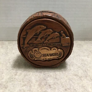 Vintage SEA WORLD Coin Bank Treasure Craft U.S.A. Pottery Ceramic with Stopper - Picture 1 of 8