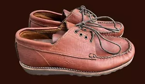 GOKEY x Orvis Bison Leather Sauvage Oxford Shoes Vibram Sole Men’s Sz 8 D New - Picture 1 of 5
