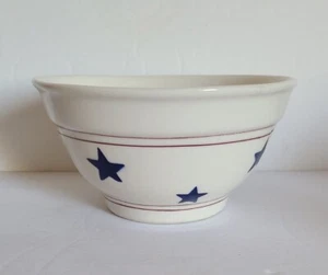 Vintage Hartstone Pottery STARS & STRIPES Rimmed Serving Bowl 7.25" - Picture 1 of 5
