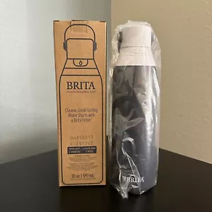 Brita Bottiglia Acqua Isolata Filtrata Paglia Acciaio Inox Metallo, Carbonio, 20 Oz - Foto 1 di 1