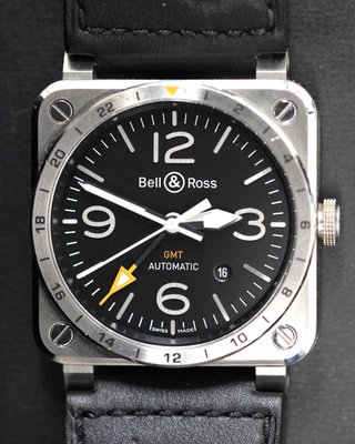 Reloj para hombre Bell & Ross tipo aviación GMT automático acero inoxidable fecha BR0393 Foto 1 de 4