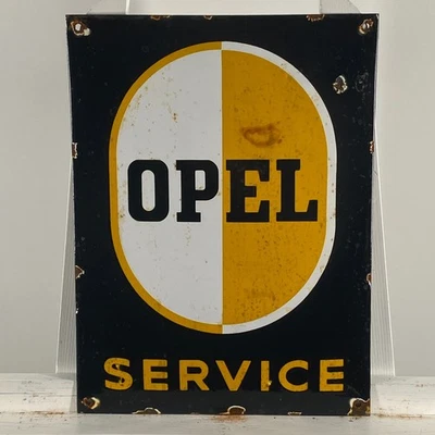 Opel Enamel Sign - 40x30cm (15.7x11.8") - Garage Service Vintage Wall Decoration - Image 1 of 4