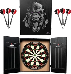 Ruthless | Gorilla | Home Darts Centre Inc. Cabinet, Dartboard & 2 Sets Of Darts - Picture 1 of 9