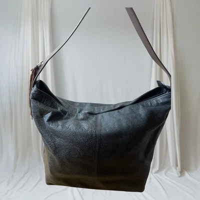 LODIS BOLSO DE HOMBRO DE CUERO GENUINO NEGRO BOHO BOLSO MONEDERO CREMALLERAS Foto 1 de 4