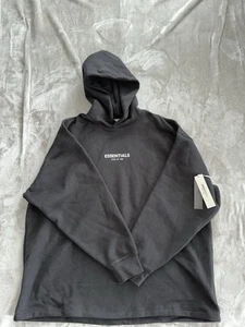 Fear of Gods Essentials Black Hoodie Men’s Size Large *BRAND NEW WITH TAGS* - Picture 1 of 13