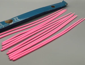 VTG Twelve Tiny Taper Candles /15" Long/Pink/ Gurley Candle Co. Buffalo N.Y. - Picture 1 of 4