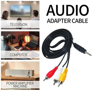 4Pole 3.5mm to 3RCA AV Audio Video Output Cable, for TV Set-top Box Camcorder - Picture 1 of 7