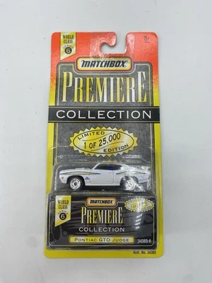 1995 Matchbox Premiere Collection Series 6 White Pontiac GTO Judge Diecast Car - Image 1 of 4