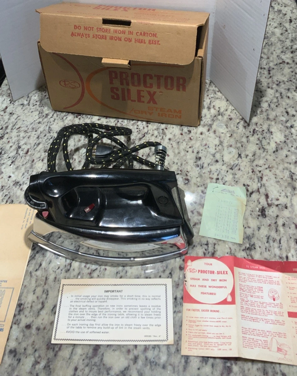 Vintage Proctor Silex Iron In Collectible Irons for sale | eBay