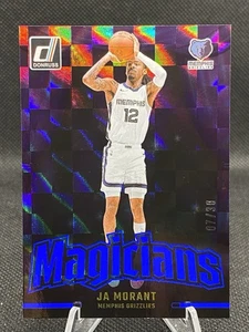 JA MORANT 2024-25 Donruss Magicians /30 Blue Squares SSP #7 Grizzlies - Picture 1 of 2