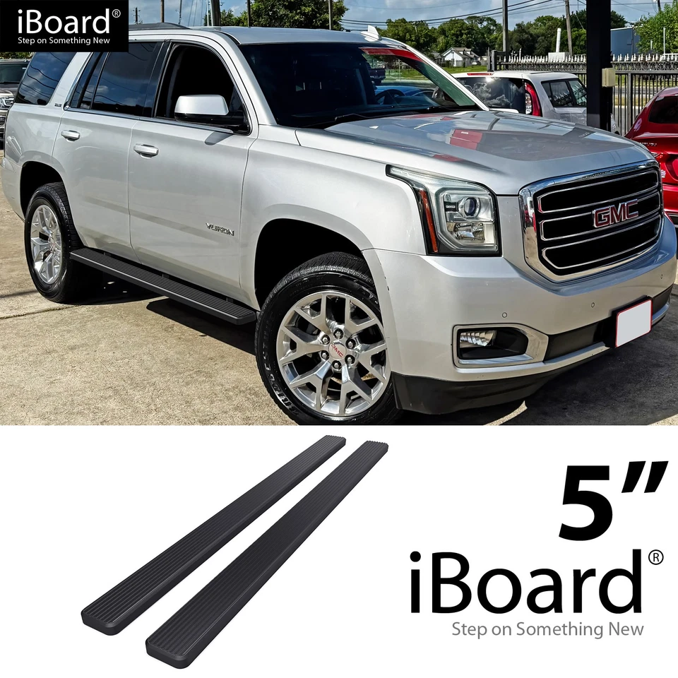 iBoard Running Board 5in Black Fit 00-20 Chevy Tahoe GMC Yukon - Изображение 1 из 4