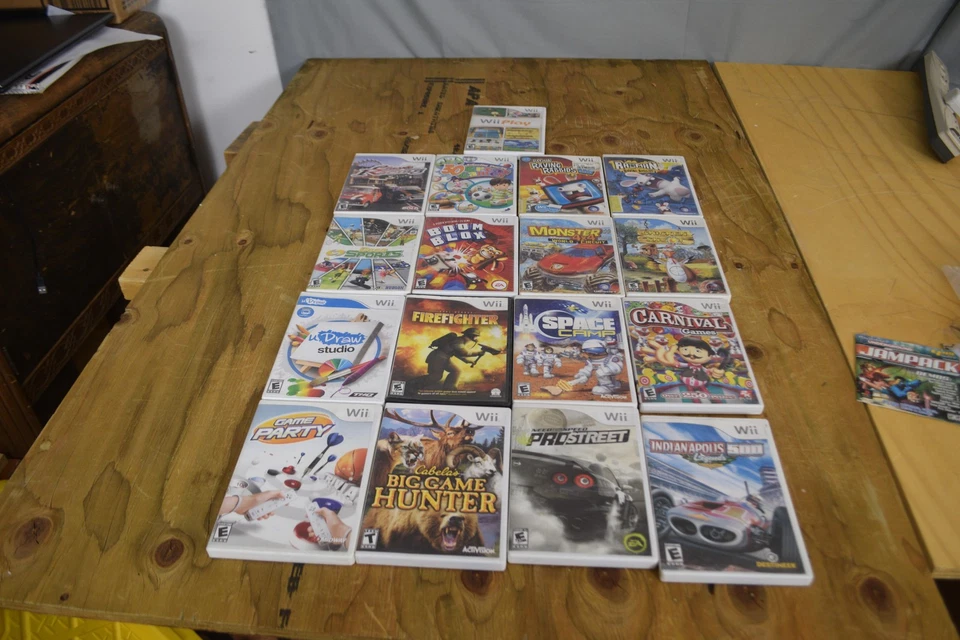 Nintendo Wii Game Lot 16 Games Rayman Sports Racing Party Deca ProStreet Tested - Image 1 of 4