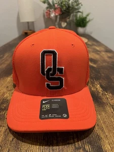 Oklahoma State Cowboys Hat Cap Flex Fit Classic99 Orange Nike Dri Fit Swoosh - Picture 1 of 11